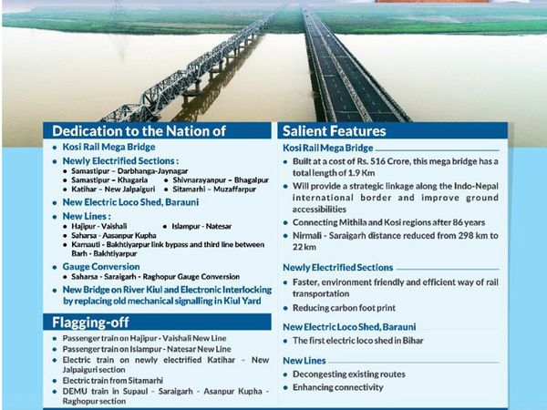 PM Modi to inaugurate 1.9-km long Kosi Rail Mahasetu today