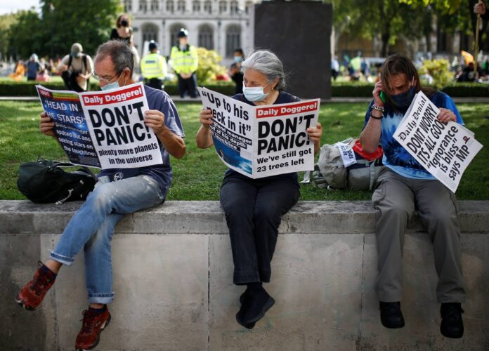 Extinction Rebellion climate activists protest in London