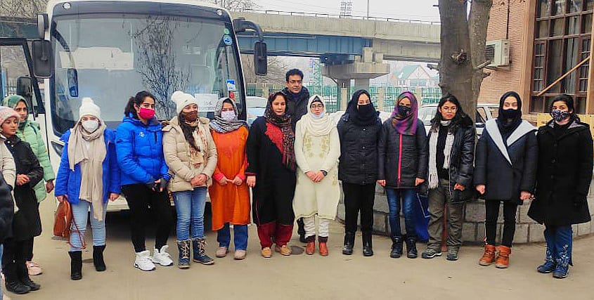 Introductory Ski Course for 2nd girls batch sponsored by Tourism Department begins at Gulmarg