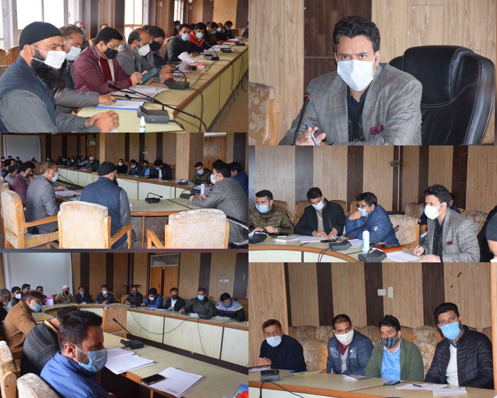 DDC Kulgam Bilal Mohi-Ud-Din Bhat asks officials to aware people centrally sponsored schemes