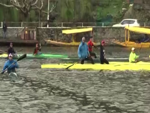 National-level coaching camp of water sports being held in Srinagar.