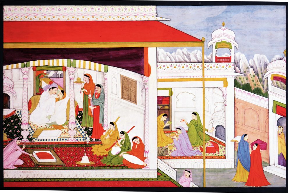 How the court culture of the Rajput hill states influenced Kangra painting