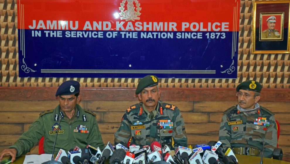 Working on two-pronged strategy in Kashmir: GoC 15 Corps D P Pandey