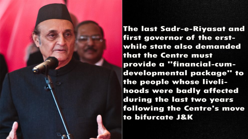 Statehood must be restored before holding assembly polls: Karan Singh on APM with PM