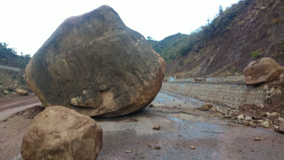 Landslides, snowfall closes highway, one person injured after hit by shooting stone