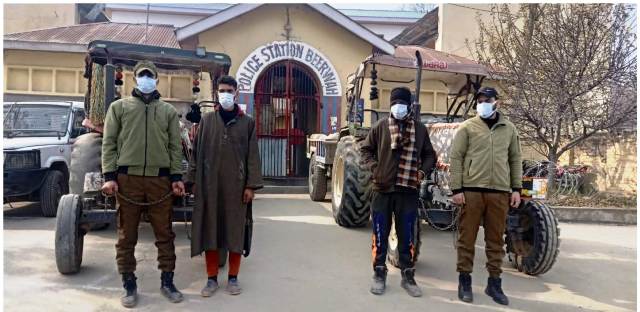 Illegal extraction of minerals: Police arrests 4 persons, seizes 4 vehicles in Budgam