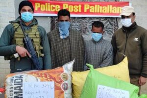 Police arrests 3 drug peddlers; recovers 29Kg poppy straw
