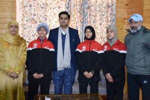 DC Owais flags-off players for National Yogasana Sports championship