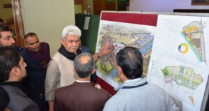 LG has laid the foundation stone of Satellite Township, a residential colony in Srinagar