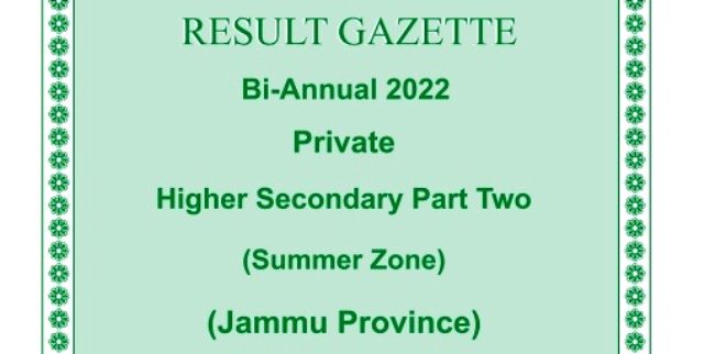 Class 12th Jammu Division Result 2022. Check here