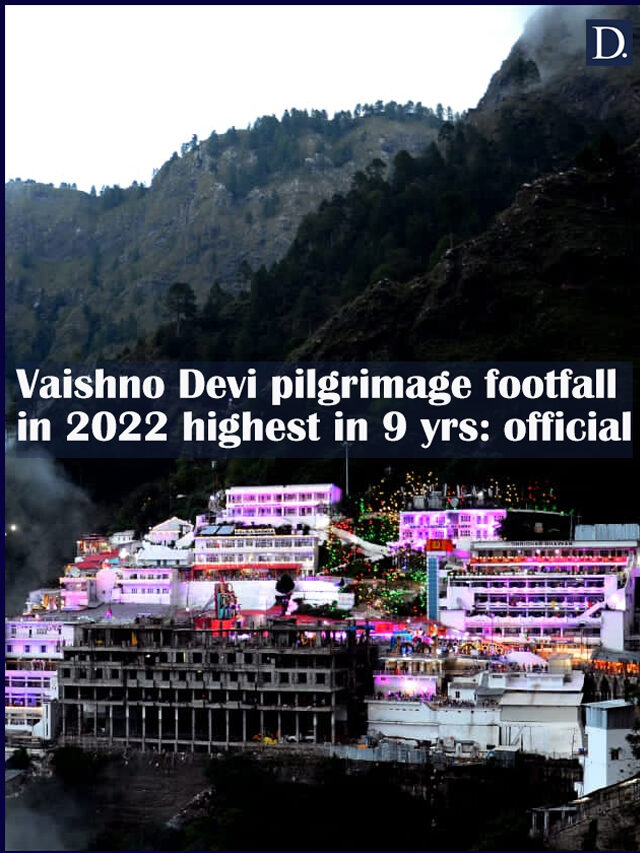 Footfall of pilgrims in 2022 at Shri Mata Vaishno Devi Shrine in Jammu and Kashmir breaks last nine years record.