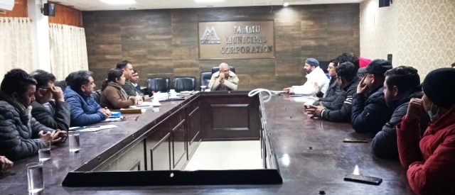 Mayor Rajinder Sharma chair meeting of JMC Contractors