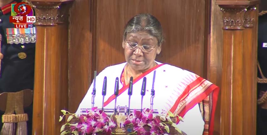 From surgical strike to Article 370, my govt has been recognized as decisive one: President Murmu in first parliament address