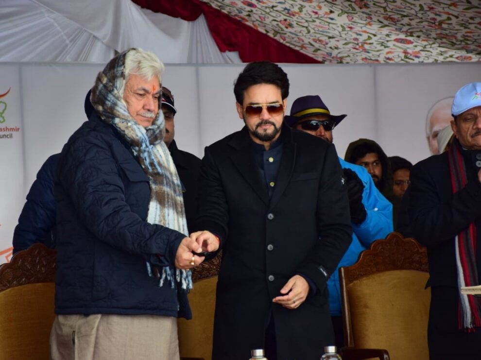 Youth who were holding stones in valley are now indulging in sports activities: Anurag Thakur