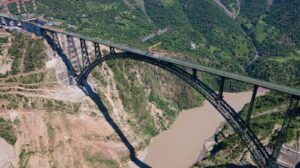 Track laying work begins on world's highest railway bridge in Reasi