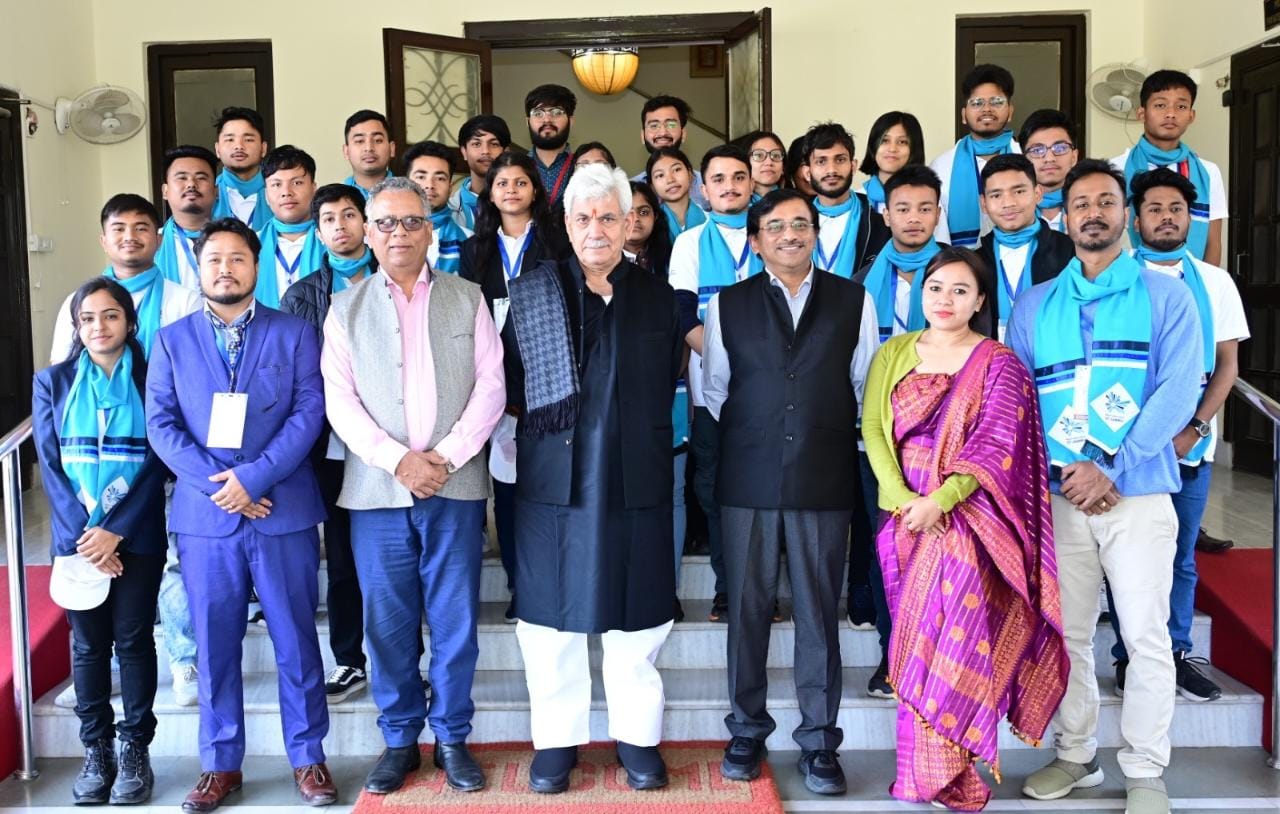 LG Interacts With Students From Assam Visiting J&K – The Dispatch