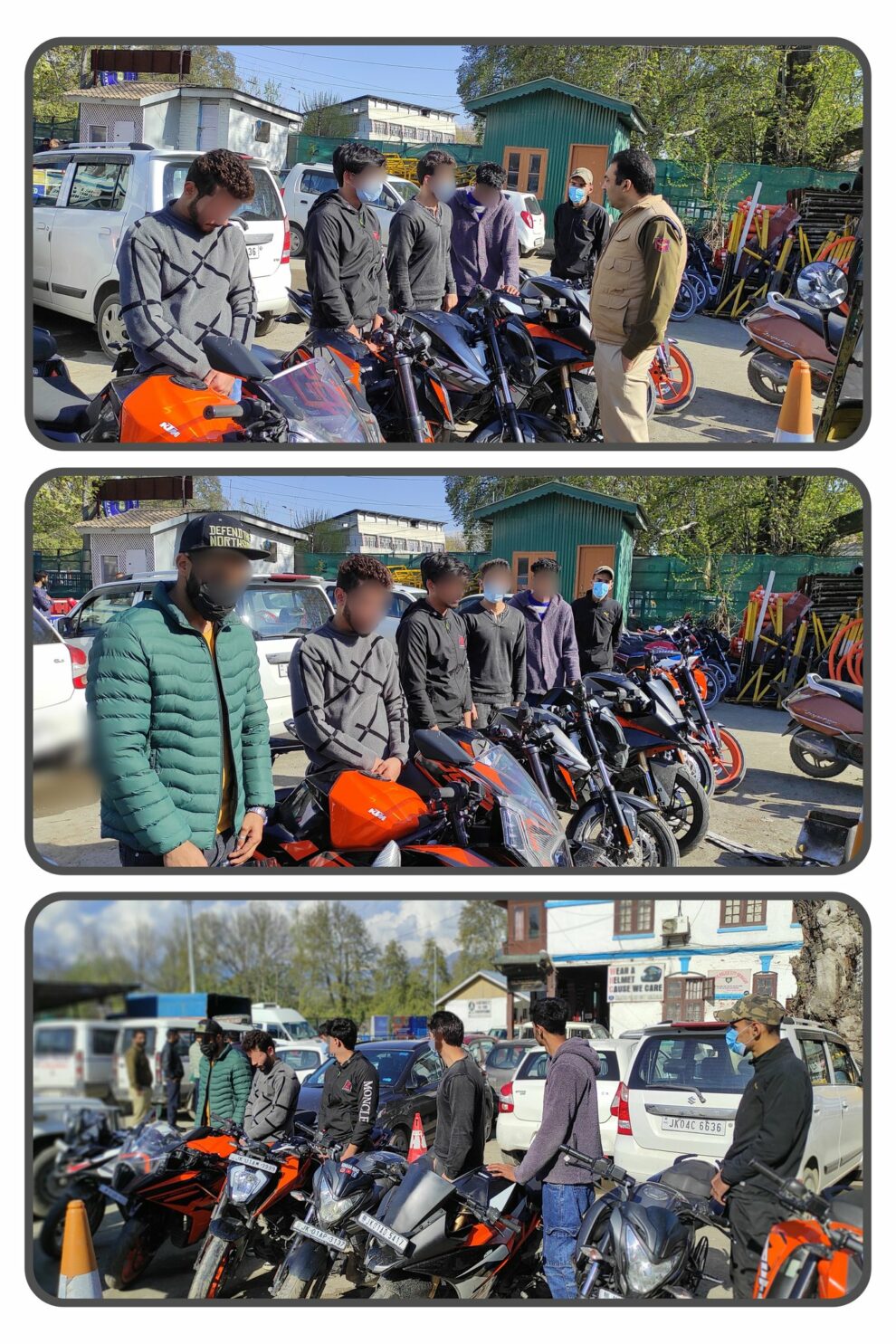 Traffic police goes tough against stunt riders, seizes 10 bikes in Srinagar