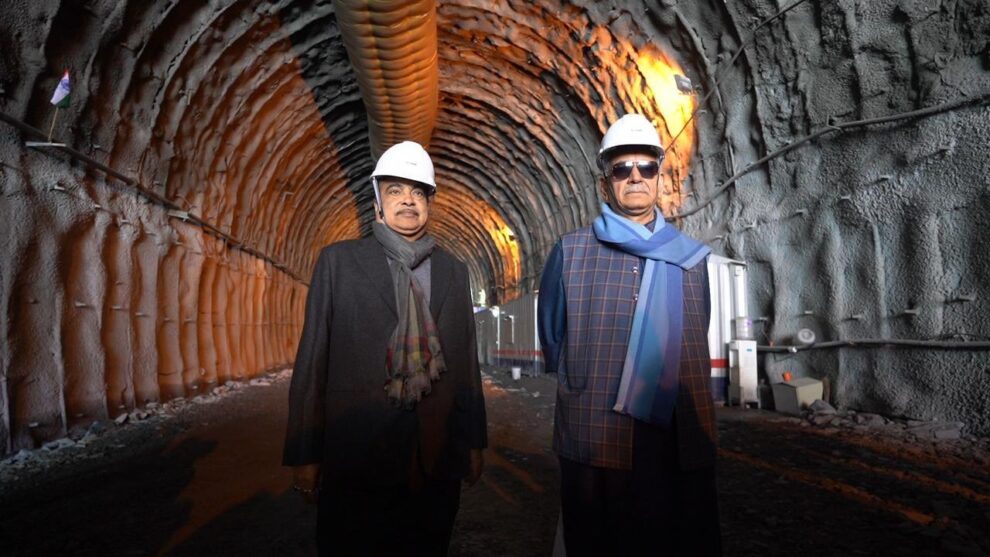Gadkari, LG Sinha inspects Asia's longest Zojila Tunnel