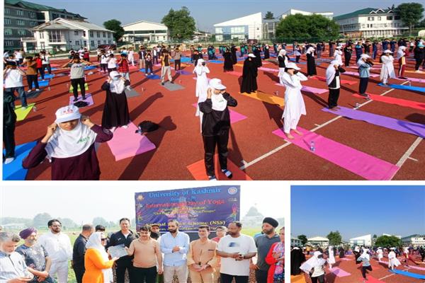 Kashmir University witnesses huge participation of officials, students for International Yoga Day event