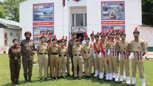 Maj Gen PS Sehrawat ADG (B) SM Visits NCC Group HQ Srinagar