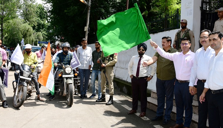 Vikas flags off awareness bike rally to mark GST Week