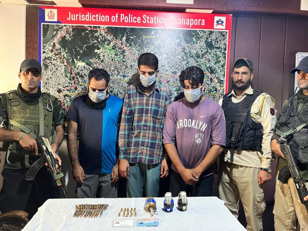 3 LeT militant associate arrested with arms, ammunition in Srinagar: Police