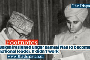 1963. When Bakshi resigned under Kamraj plan he was eyeing a national role