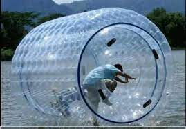 Water Zorbing attracts crowd at Dal Lake
